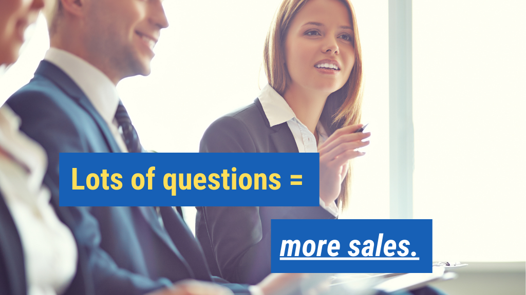 10. Lots of questions = more sales.