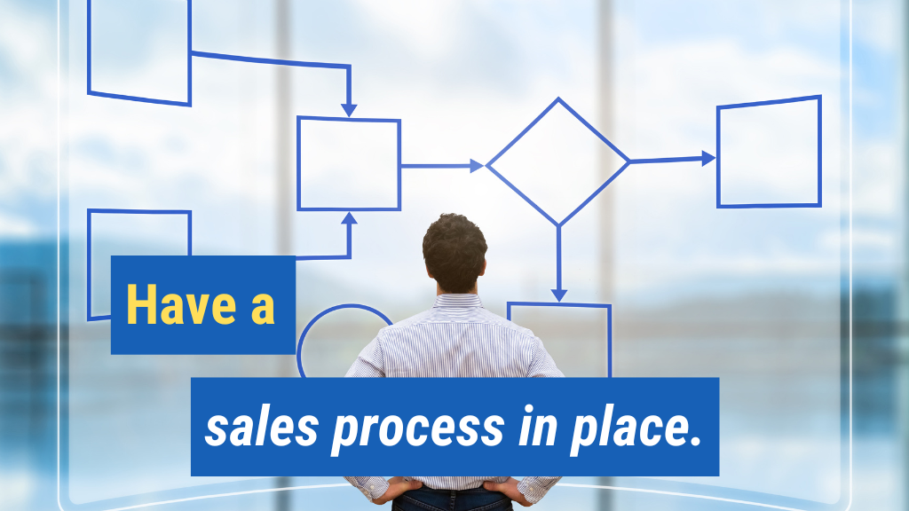 11. Have a sales process in place.