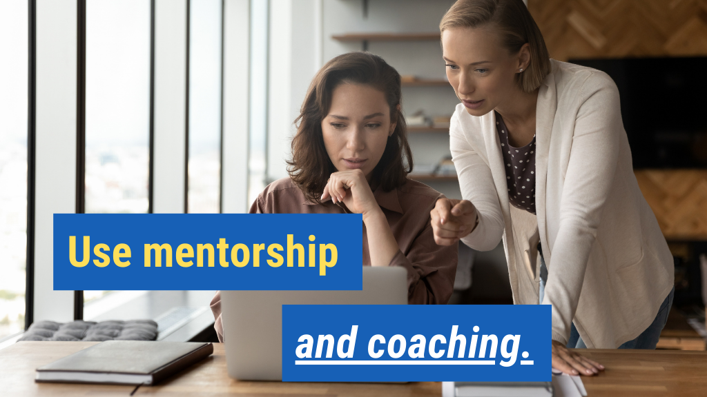17. Use mentorship and coaching.