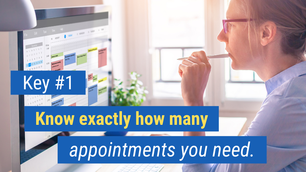 Set More Sales Meetings Key #1: Know exactly how many appointments you need.