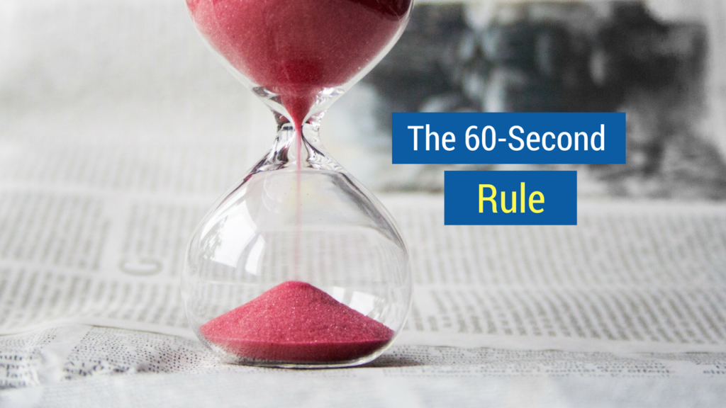 Quick Sales Presentation Tips #5: The 60-Second Rule.