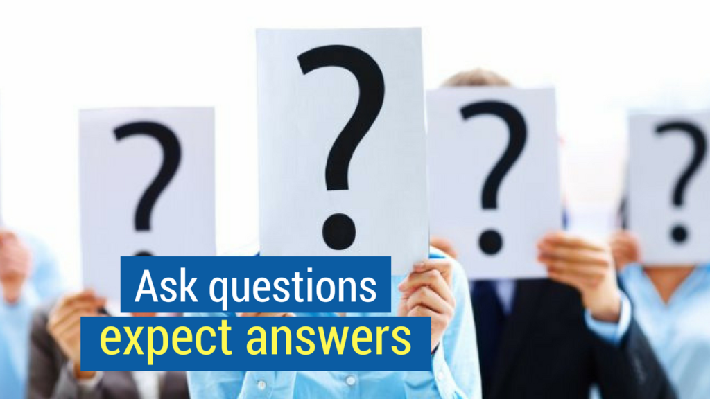 Sales Tips- ask questions, expect answers