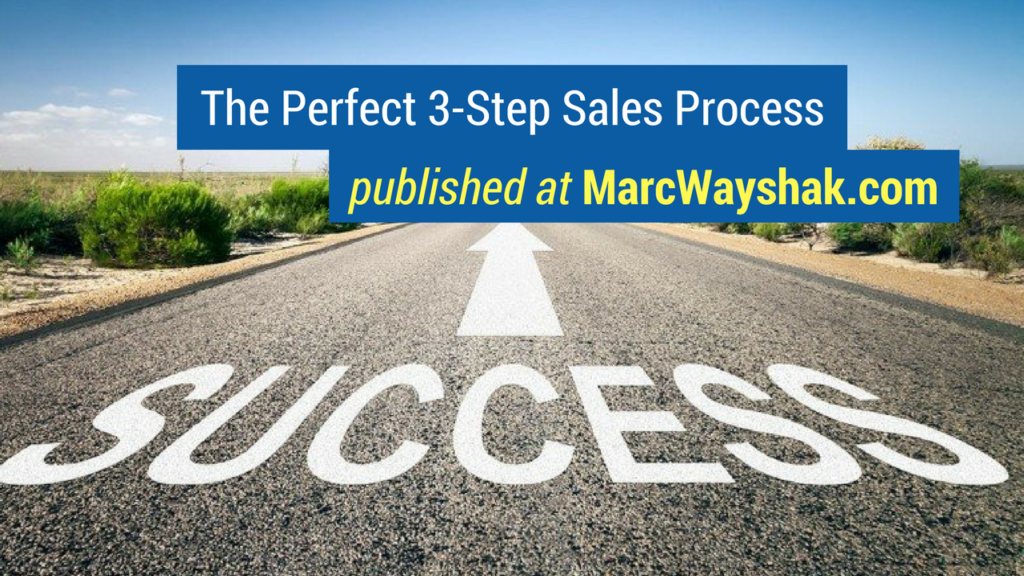 Sales Training Articles- The Perfect 3-Step Sales Process published at MarcWayshak.com 