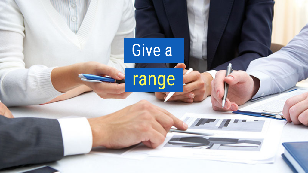 best sales strategies-give a range