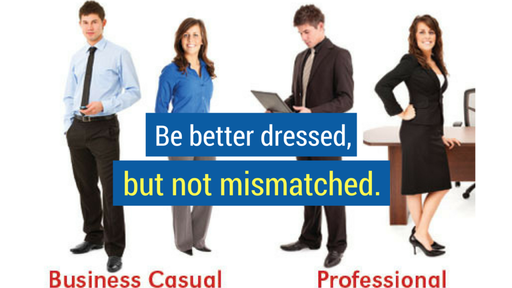 how to dress for sales meetings- be better dressed, but not mismatched