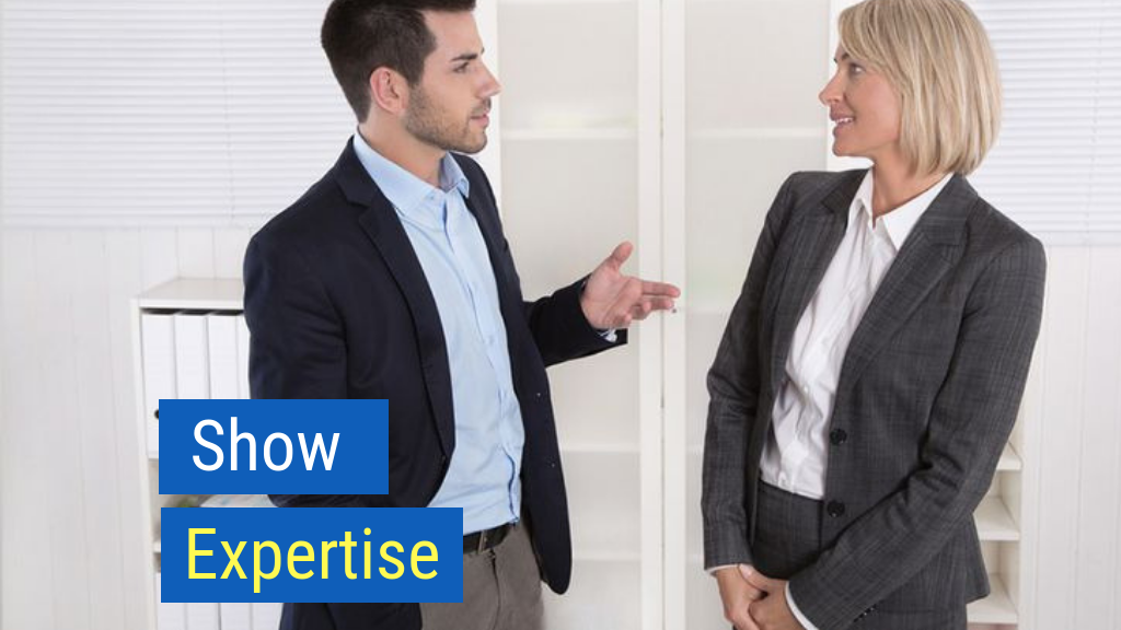 How to Start a Sales Conversation Tip #1: Show expertise.