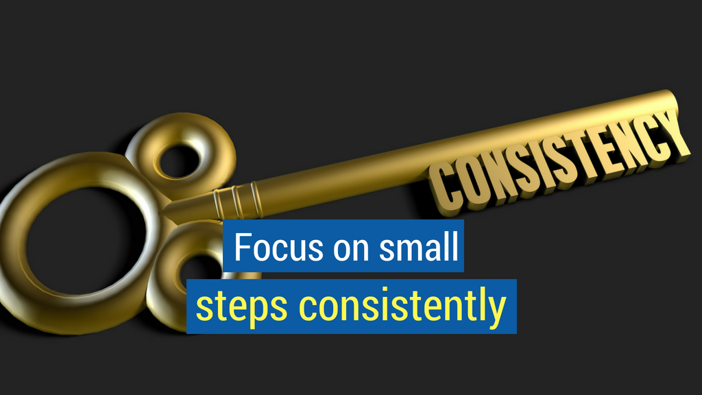 Sales Motivation Tip #10: Focus on small steps consistently.